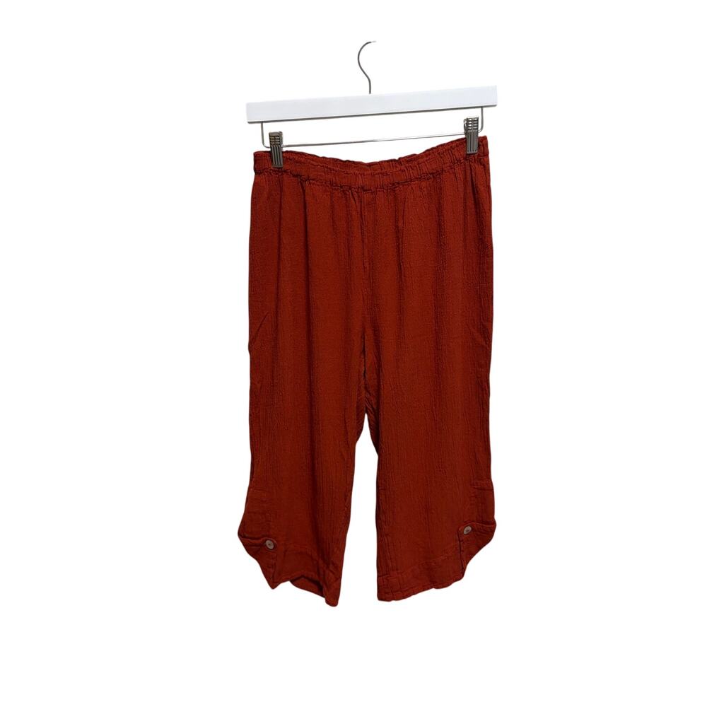 Oh My Gauze! Crinkle Cotton Gauze Cropped Pants Size 1